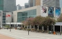 茂密而色彩丰富的树木点缀着 香港大会堂